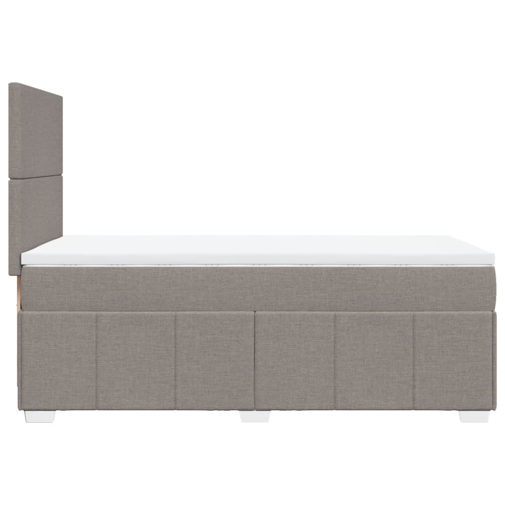 vidaXL Κρεβάτι Boxspring με Στρώμα Taupe 80x200 εκ. Υφασμάτινο