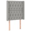 vidaXL Κεφαλάρι Κρεβατιού LED Ανοιχτό Γκρι 83x16x118/128εκ. Υφασμάτινο
