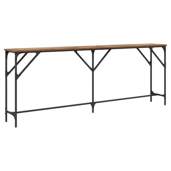 vidaXL Τραπέζι κονσόλας Παλιό Ξύλο 200 x 29 x 75 cm