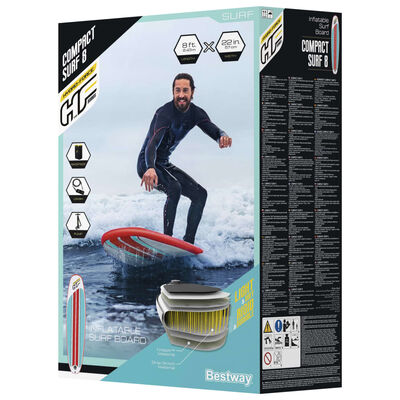Bestway Φουσκωτή Σανίδα SUP Hydro-Force Compact Surf 8 243x57x7 εκ.