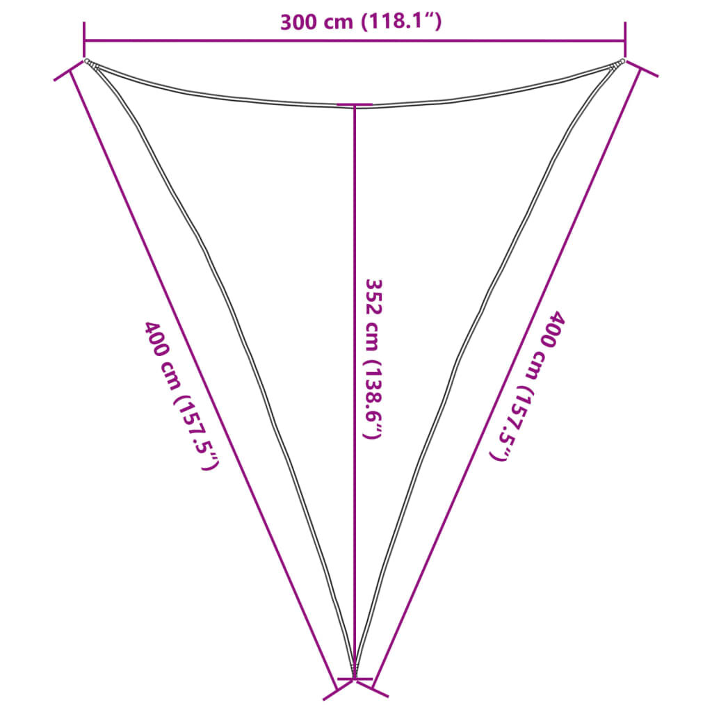 vidaXL Πανί Σκίασης Taupe 3 x 4 x 4 μ. από HDPE 160 γρ./μ²