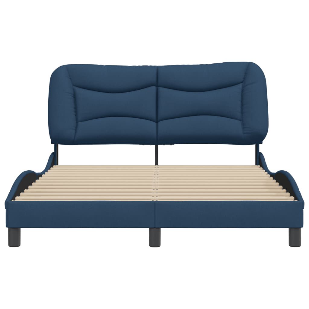 vidaXL Πλαίσιο κρεβατιού χωρίς στρώμα μπλε 120x200cm ύφασμα
