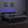 vidaXL &Kappa;&rho;&epsilon;&beta;ά&tau;&iota; Boxspring &mu;&epsilon; &Sigma;&tau;&rho;ώ&mu;&alpha; & LED &Sigma;&kappa;.&Kappa;&alpha;&phi;έ 160x200 &epsilon;&kappa; &Upsilon;&phi;&alpha;&sigma;&mu;ά&tau;&iota;&nu;&omicron;