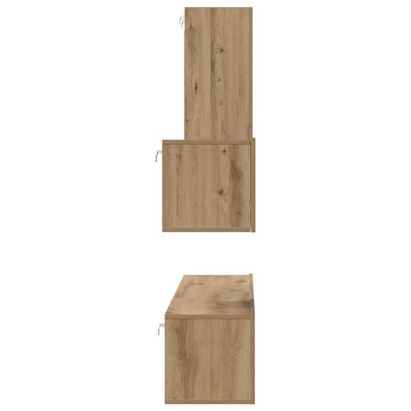 vidaXL Τηλεοπτική Κάβα Τοίχου 4 pcs artisan δρυς 200 x 30 x 30 cm