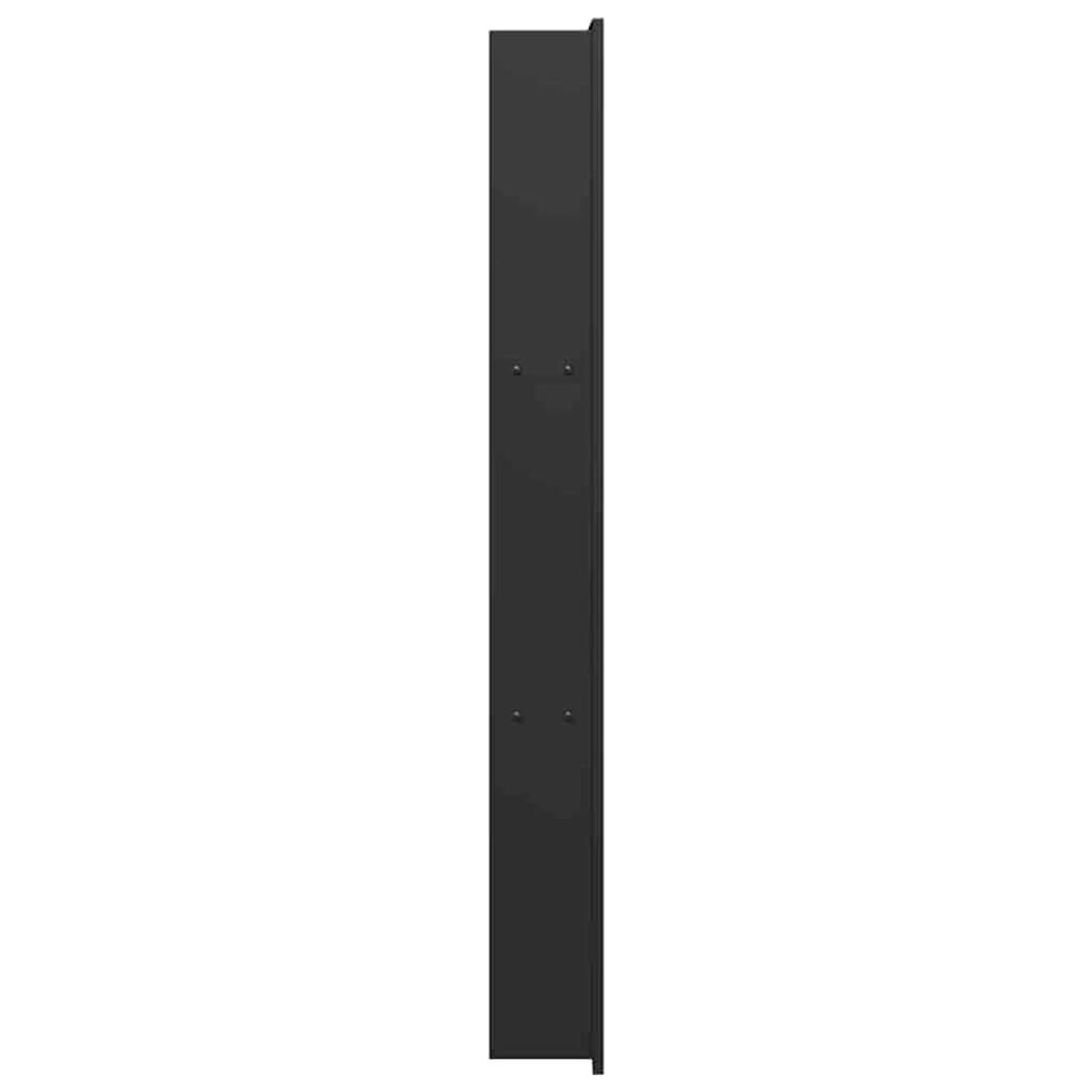 vidaXL Νίτσα Μπάνιου Μαύρο 90 x 30 x 9.5 εκ. Ανοξείδωτο ατσάλι