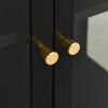 vidaXL Μπουφές Μαύρος 75 x 35 x 105 εκ. από Ατσάλι και Γυαλί
