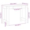 vidaXL Γραφείο Γκρι του Σκυροδέματος 100x45x75 εκ. από Μοριοσανίδα