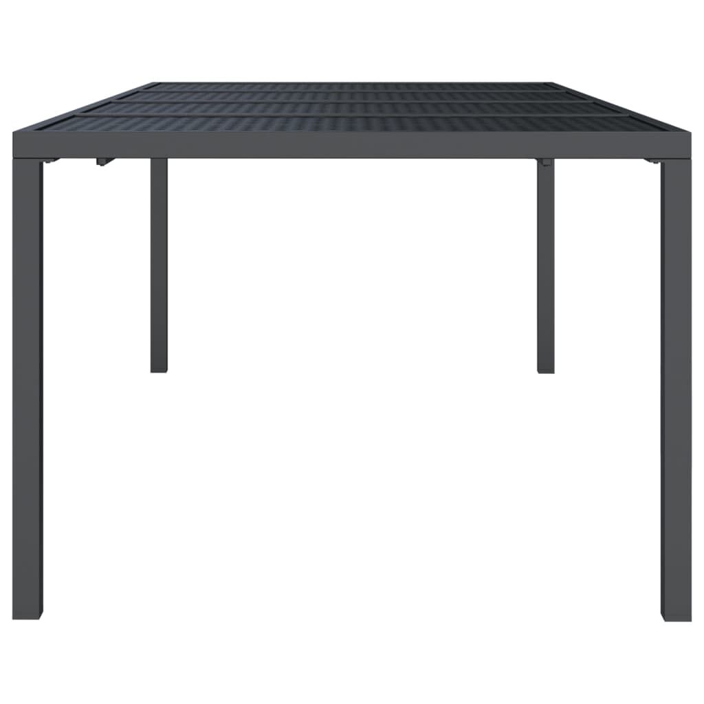 vidaXL Τραπέζι Κήπου Ανθρακί 200x100x72 εκ. Ατσάλινο