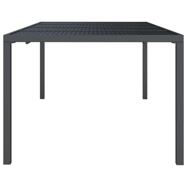 vidaXL Τραπέζι Κήπου Ανθρακί 200x100x72 εκ. Ατσάλινο