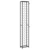 vidaXL Ραφιέρα Κρασιών 57 Μπουκ. Μαύρη 34x18x200 εκ. Σφυρήλατο Σίδερο