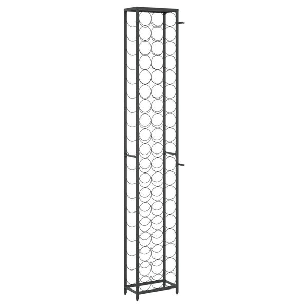 vidaXL Ραφιέρα Κρασιών 57 Μπουκ. Μαύρη 34x18x200 εκ. Σφυρήλατο Σίδερο