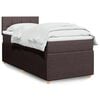 vidaXL Κρεβάτι Boxspring με Στρώμα Σκούρο Καφέ 80x200 εκ. Υφασμάτινο