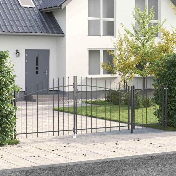 vidaXL Πύλη Κήπου Μαύρο 100 x 400 cm