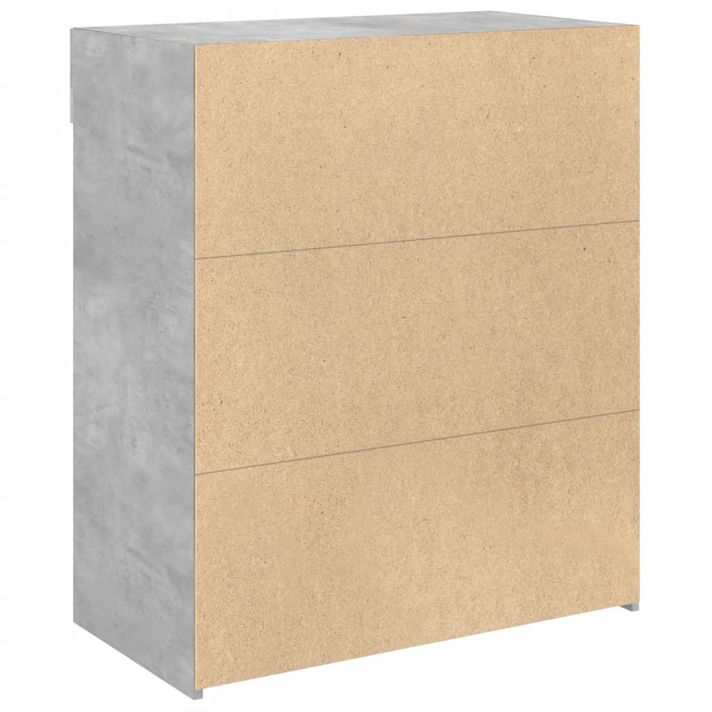vidaXL Ντουλάπι Γκρι Σκυροδέματος 80x42,5x93 εκ. Επεξεργασμένο Ξύλο