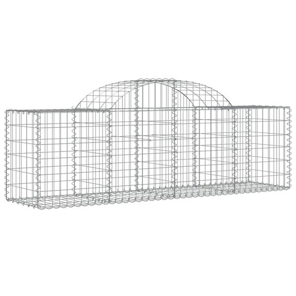 vidaXL Συρματοκιβώτια Τοξωτά 3 τεμ. 200x50x60/80 εκ. Γαλβαν. Ατσάλι