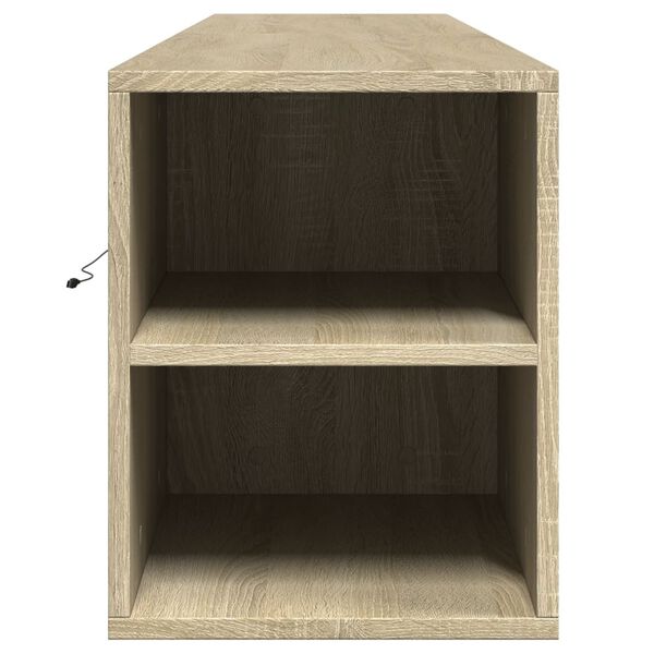 vidaXL Έπιπλο Τοίχου Τηλεόρασης με LED Sonoma Δρυς 180x31x39,5 εκ.