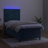 vidaXL &Kappa;&rho;&epsilon;&beta;ά&tau;&iota; Boxspring &mu;&epsilon; &Sigma;&tau;&rho;ώ&mu;&alpha; & LED &Sigma;&kappa;. &Mu;&pi;&lambda;&epsilon; 90x190 &epsilon;&kappa;. &Beta;&epsilon;&lambda;&omicron;ύ&delta;&iota;&nu;&omicron;