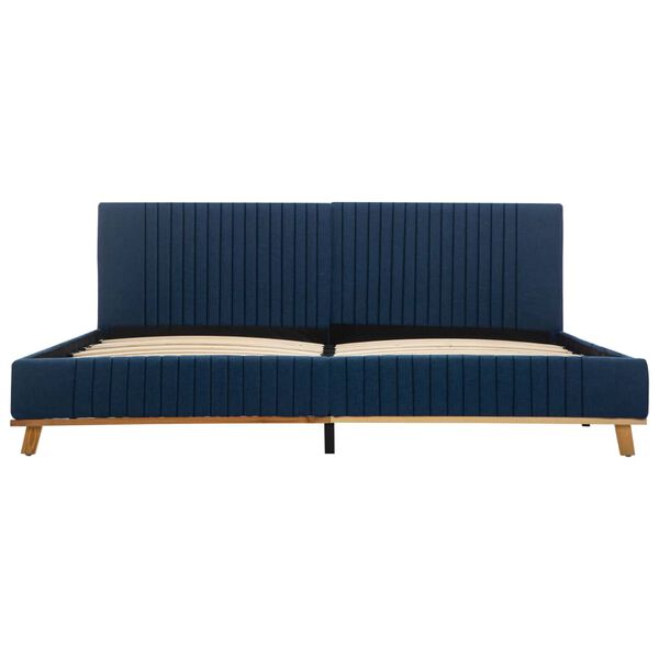 vidaXL Πλαίσιο Κρεβατιού Μπλε 180 x 200 εκ. Υφασμάτινο