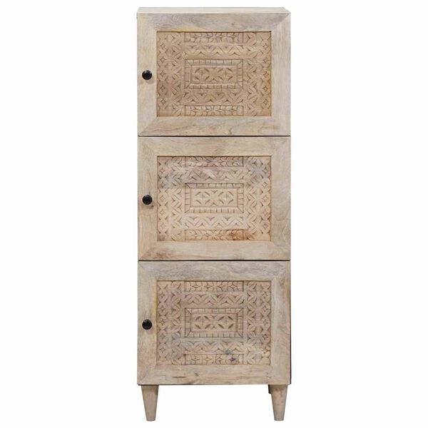 vidaXL Highboard &mu;&epsilon; &rho;ά&phi;&iota; &Lambda;&epsilon;&upsilon;&kappa;ό 40 x 33 x 110 &epsilon;&kappa; &Mu;&alpha;&sigma;ί&phi; &xi;ύ&lambda;&omicron; &mu;ά&nu;&gamma;&kappa;&omicron;