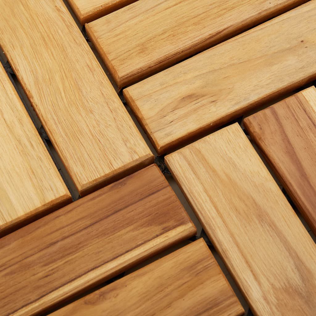 vidaXL Πλακάκια Deck 30 τεμ. 30 x 30 εκ. από Μασίφ Ξύλο Teak