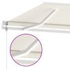 vidaXL Τέντα Αυτόματη με LED & Αισθητήρα Ανέμου Κρεμ 500 x 300 εκ.