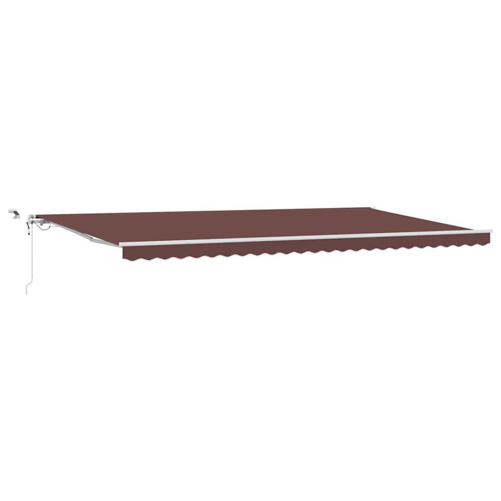 vidaXL Τέντα Πτυσσόμενη Αυτόματη με LED Καφέ 600x300 εκ.