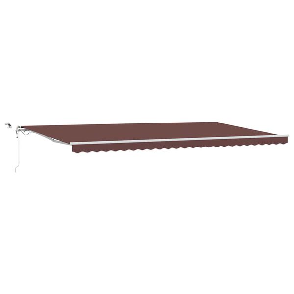 vidaXL Τέντα Πτυσσόμενη Αυτόματη με LED Καφέ 600x300 εκ.