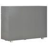 vidaXL Μπουφές Γυαλιστερός Γκρι 107x35x80,5 εκ.