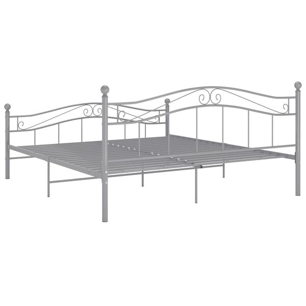 vidaXL Πλαίσιο Κρεβατιού Γκρι 180 x 200 εκ. Μέταλλο