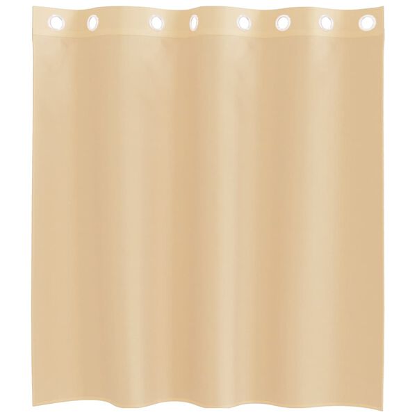 vidaXL Voile κουρτίνες με ροδέλες 2 τεμάχια Χρώμα Άμμου