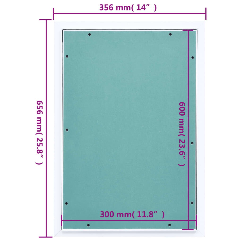 vidaXL Θυρίδα Επίσκεψης Γυψοσανίδας 300 x 600 χιλ. Σκελετός Αλουμινίου