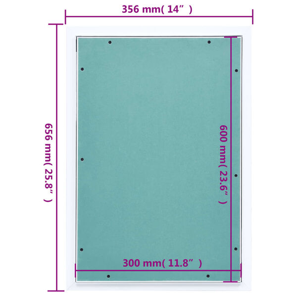 vidaXL Θυρίδα Επίσκεψης Γυψοσανίδας 300 x 600 χιλ. Σκελετός Αλουμινίου