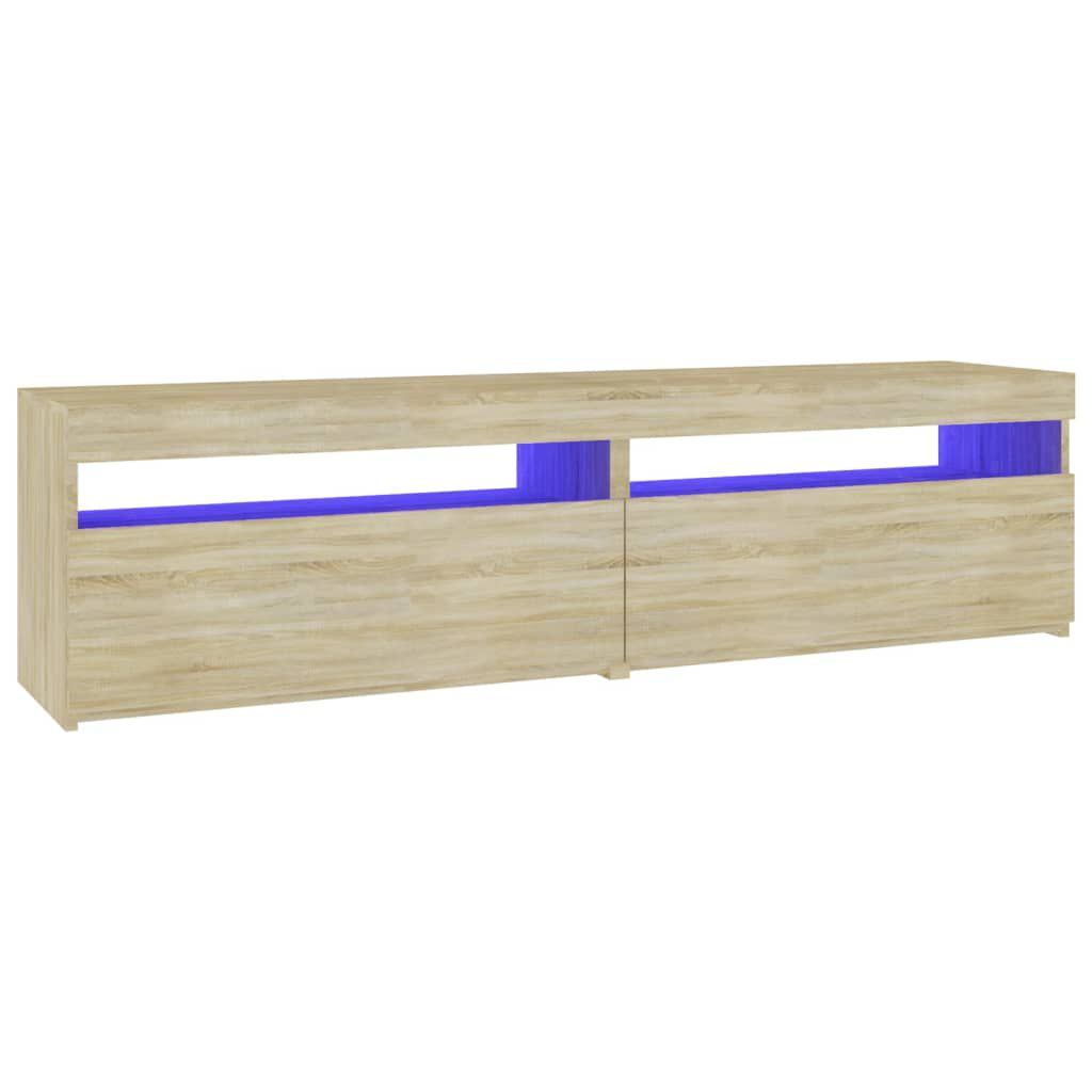 vidaXL Έπιπλο Τηλεόρασης με LED 2 τεμ. Sonoma Δρυς 75 x 35 x 40 εκ.