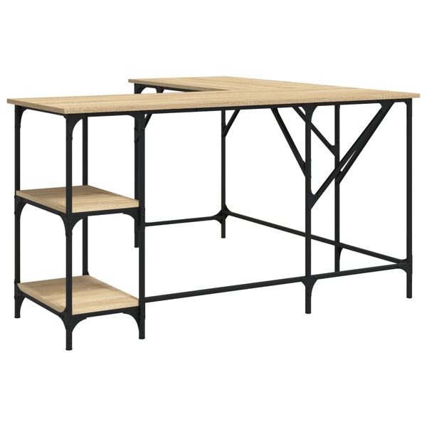 vidaXL Γραφείο Sonoma Δρυς 139 x 139 x 75 εκ. από Επεξεργασμένο Ξύλο