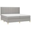 vidaXL &Kappa;&rho;&epsilon;&beta;ά&tau;&iota; Boxspring &mu;&epsilon; &Sigma;&tau;&rho;ώ&mu;&alpha; & LED &Alpha;&nu;.&Gamma;&kappa;&rho;&iota; 200x200&epsilon;&kappa;. &Upsilon;&phi;&alpha;&sigma;&mu;ά&tau;&iota;&nu;&omicron;