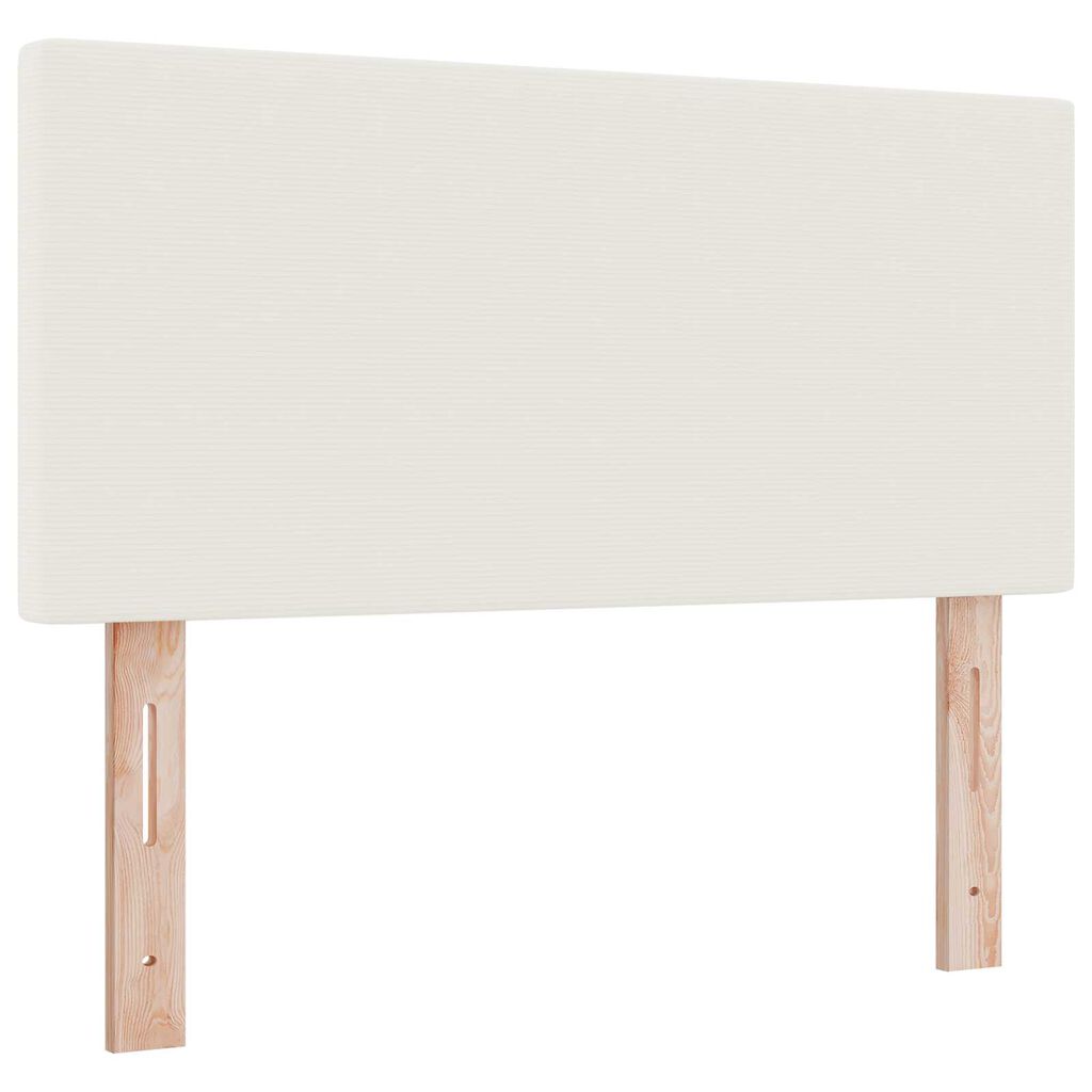 vidaXL Κρεβάτι Box Spring με Στρώμα & LED Κρεμ 80x200 εκ Κορντούρα