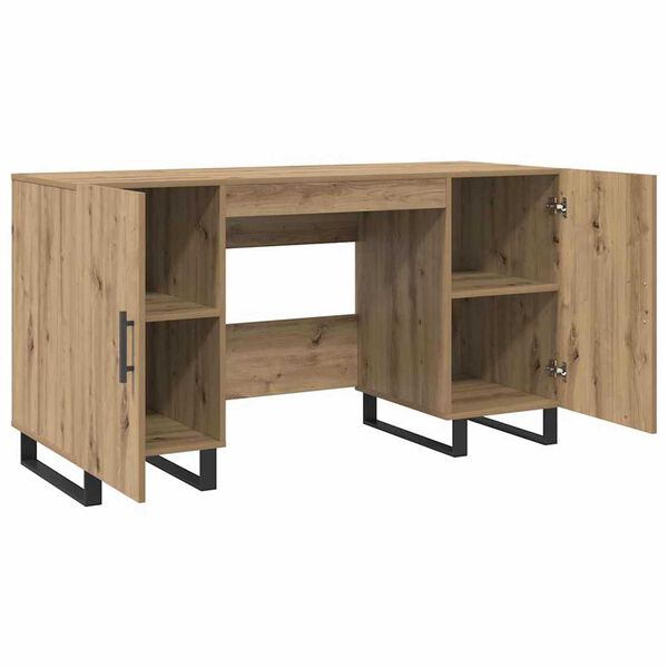 vidaXL Γραφείο artisan δρυς 140 x 50 x 75 εκ. Επεξεργασμένο ξύλο