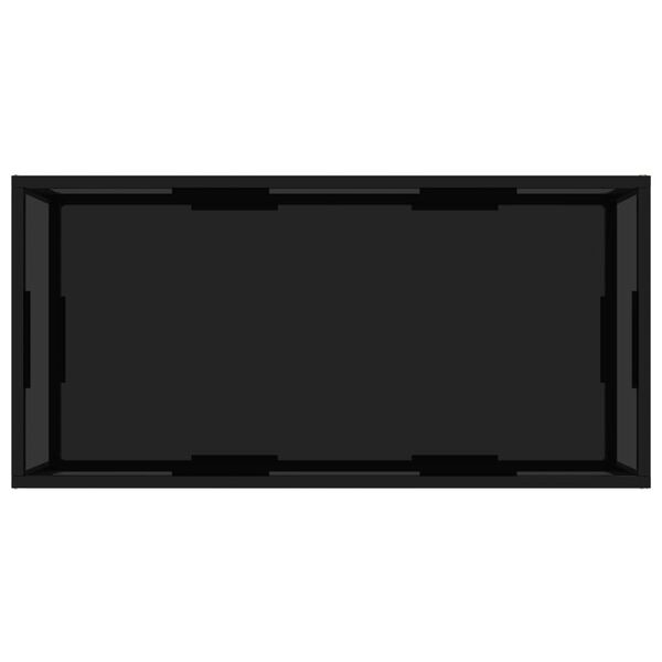 vidaXL Τραπεζάκι Σαλονιού Μαύρο 100 x 50 x 35 εκ. από Ψημένο Γυαλί