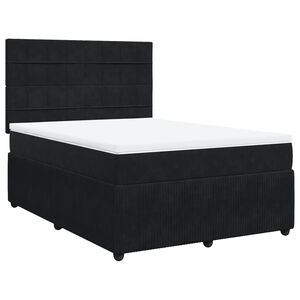 vidaXL &Kappa;&rho;&epsilon;&beta;ά&tau;&iota; Boxspring &mu;&epsilon; &Sigma;&tau;&rho;ώ&mu;&alpha; &Mu;&alpha;ύ&rho;&omicron; 140x190 &epsilon;&kappa;. &Beta;&epsilon;&lambda;&omicron;ύ&delta;&iota;&nu;&omicron;