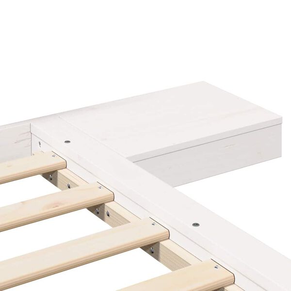 vidaXL Σκελετός Κρεβατιού Λευκό 140 x 200 cm ξύλο