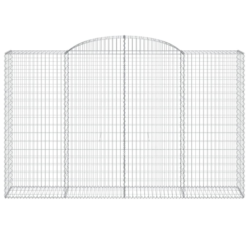 vidaXL Συρματοκιβώτια Τοξωτά 12 τεμ. 300x50x180/200 εκ. Γαλβαν. Ατσάλι