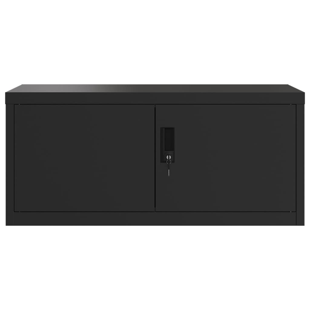 vidaXL Αρχειοθήκη Μαύρη 90x40x145 εκ. Ατσάλινη