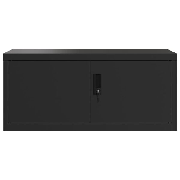 vidaXL Αρχειοθήκη Μαύρη 90x40x145 εκ. Ατσάλινη