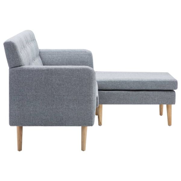 vidaXL Καναπές Γωνιακός Ανοιχτό Γκρι 171,5x138x81,5 εκ. Υφασμάτινος