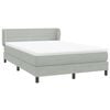 vidaXL Κρεβάτι Boxspring με Στρώμα Ανοιχτό Γκρι 140x210 εκ. Βελούδινο