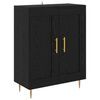 vidaXL Highboard &Mu;&alpha;ύ&rho;&eta; &Omicron;&xi;&upsilon;ά 69,5 x 34 x 180 &epsilon;&kappa;. &Epsilon;&pi;&epsilon;&xi;&epsilon;&rho;&gamma;&alpha;&sigma;&mu;έ&nu;&omicron; &xi;ύ&lambda;&omicron;