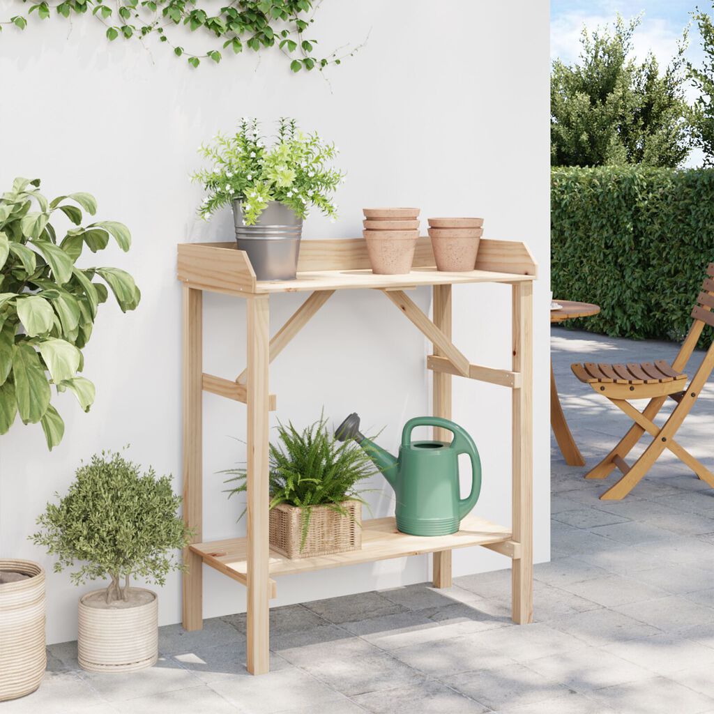 vidaXL Τραπέζι Κηπουρικής 75x40x90 εκ Μασίφ Ξύλο Πεύκου
