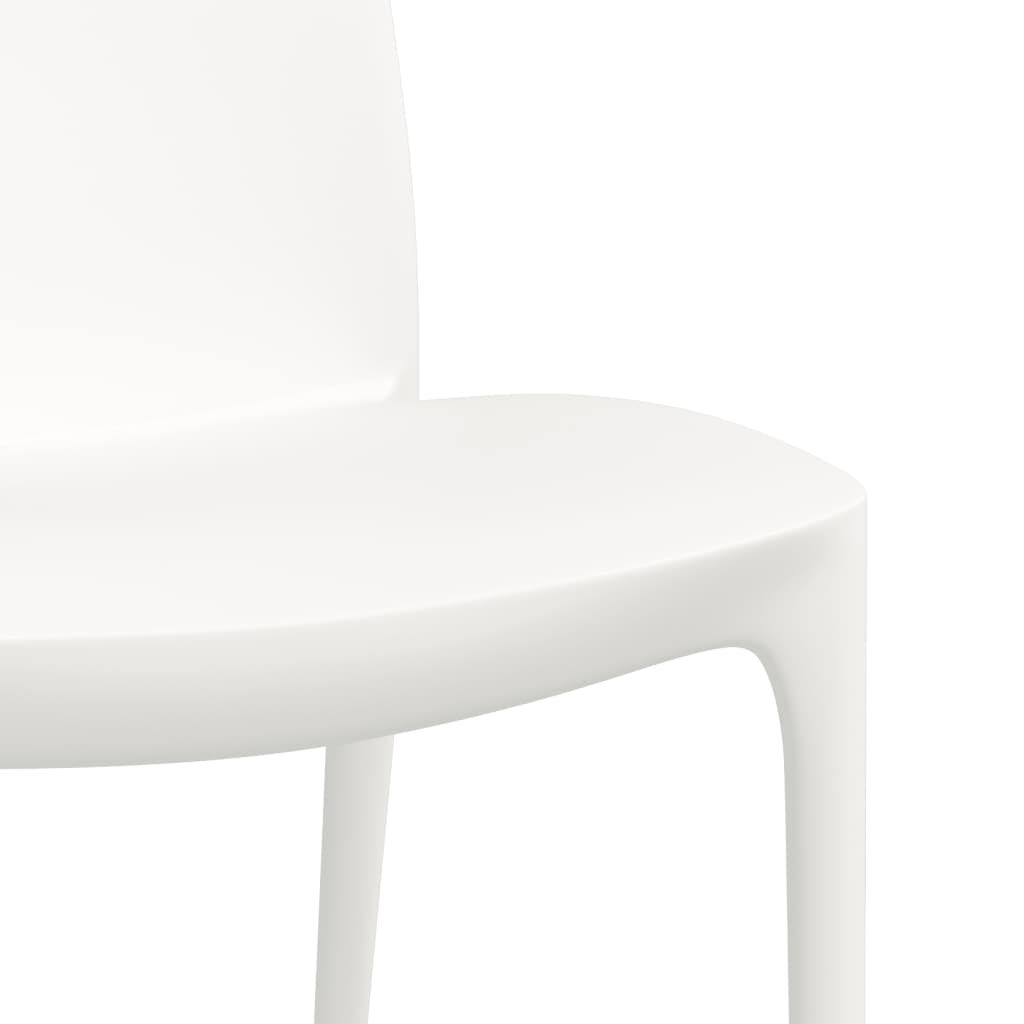 vidaXL Καρέκλες Κήπου 2 τεμ. Λευκές 50x46x80 εκ. από Πολυπροπυλένιο