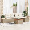 vidaXL Σετ Καναπέ Κήπου 6 pcs μπεζ και κρεμ 184 x 62 x 85 εκ.