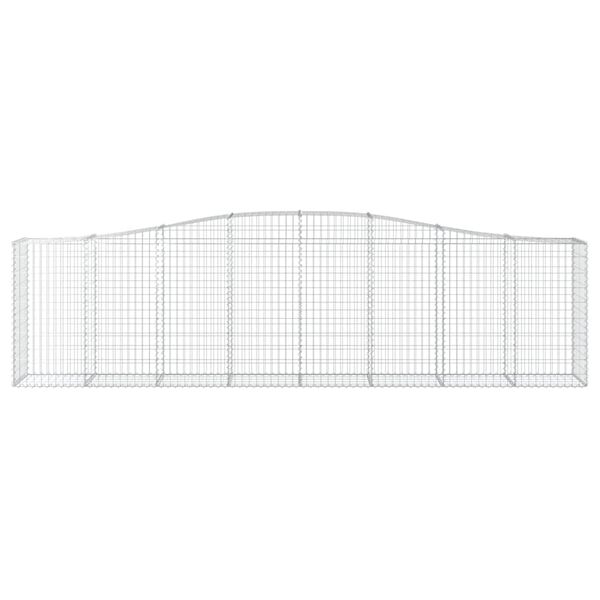vidaXL Συρματοκιβώτια Τοξωτά 7 τεμ. 400x50x100/120 εκ. Γαλβαν. Ατσάλι